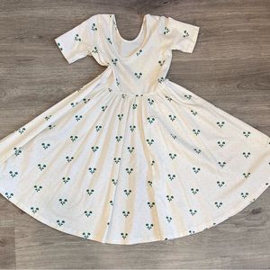 Alice +Ames Short Sleeve Double Bloom Print Dress